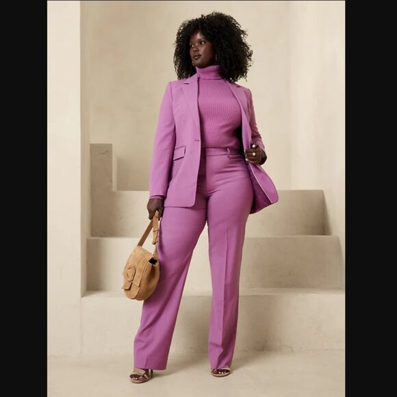 Banana Republic Pants - Banana Republic Siena Straight Italian Wool Pants - Marzotto Mill - Orchid - EUC